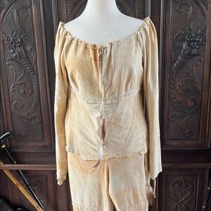 Atos Lombardini Suede pants and top Italian 42